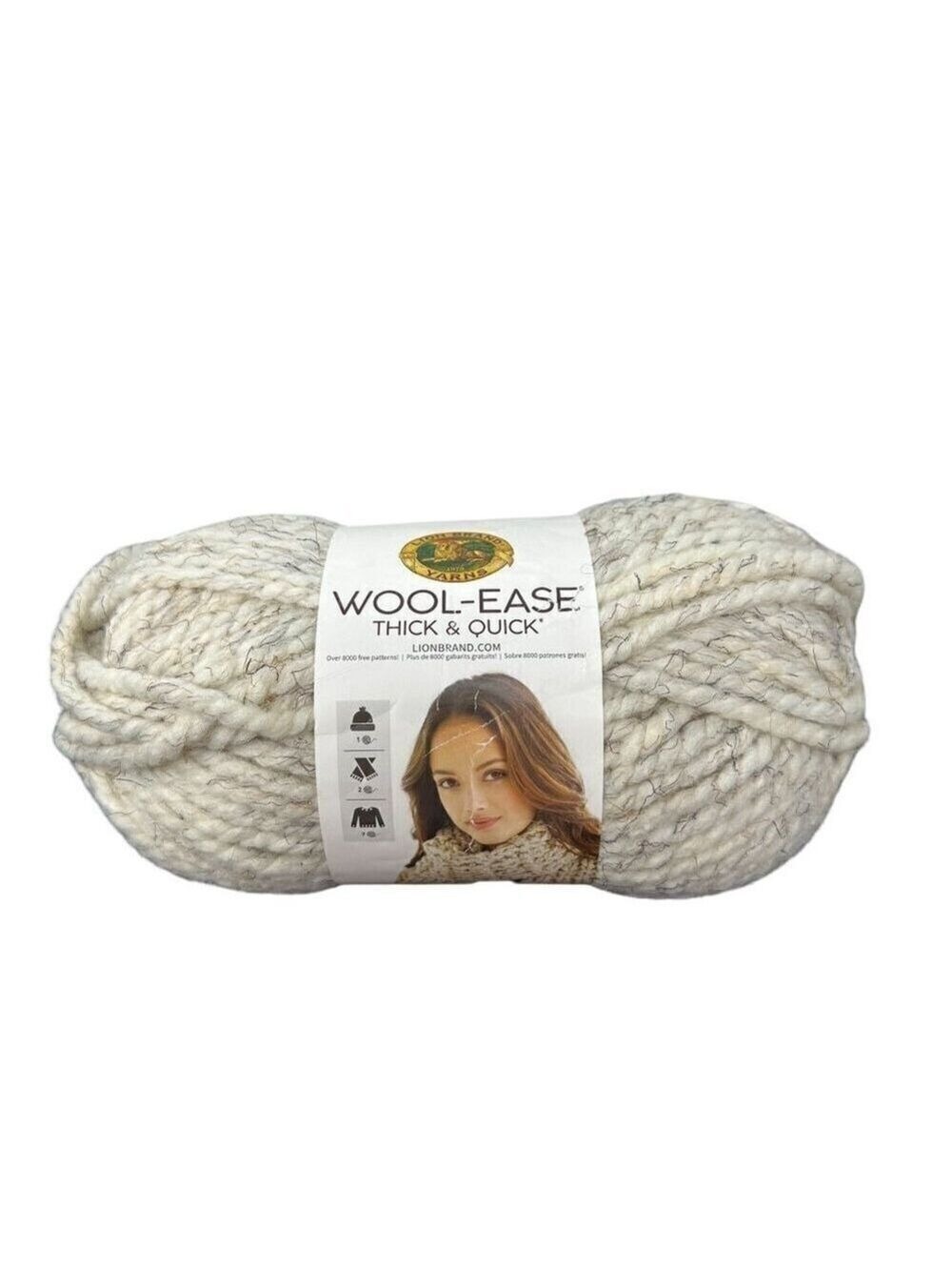 Lion Brand Yarn Wool-Ease Thick & Quick 640 402 Skein 6 Oz Wheat Super Bulky
